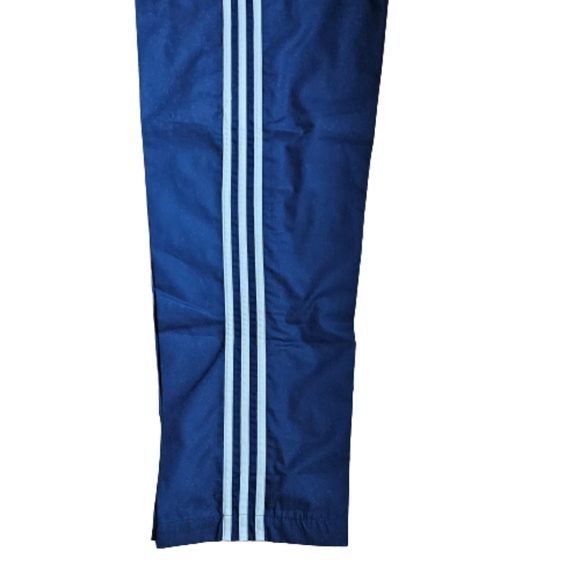 Adidas vintage blue trackpants high waist tapered leg elastic waist unisex sz M - Picture 11 of 17